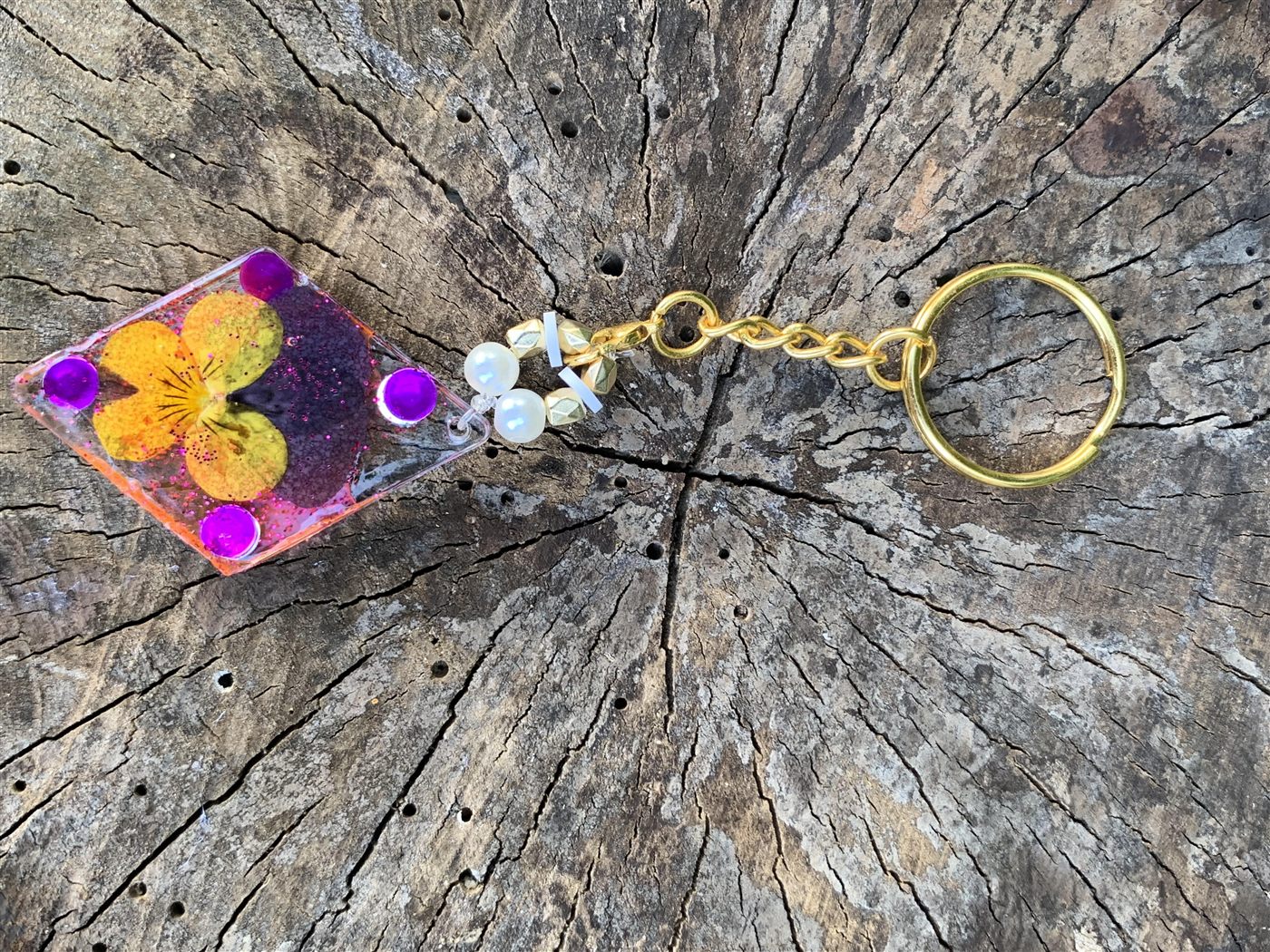 Porte-clé violet